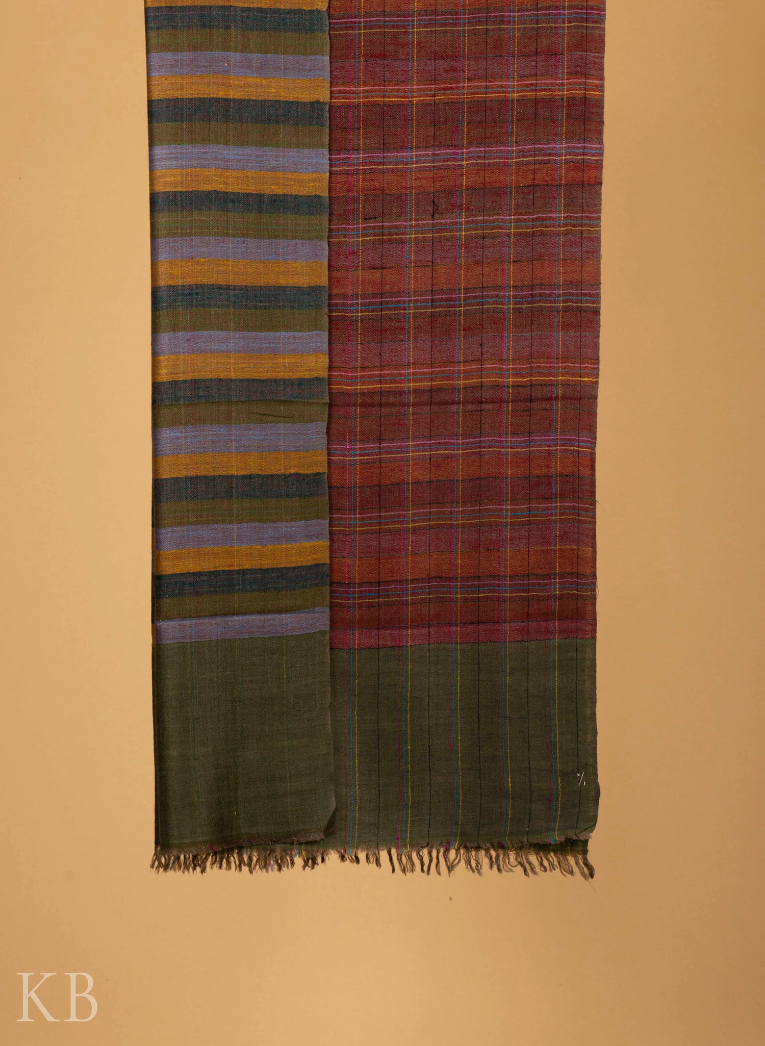 Modern Design Reversible Multicolored Pashmina Stole - Kashmir Box