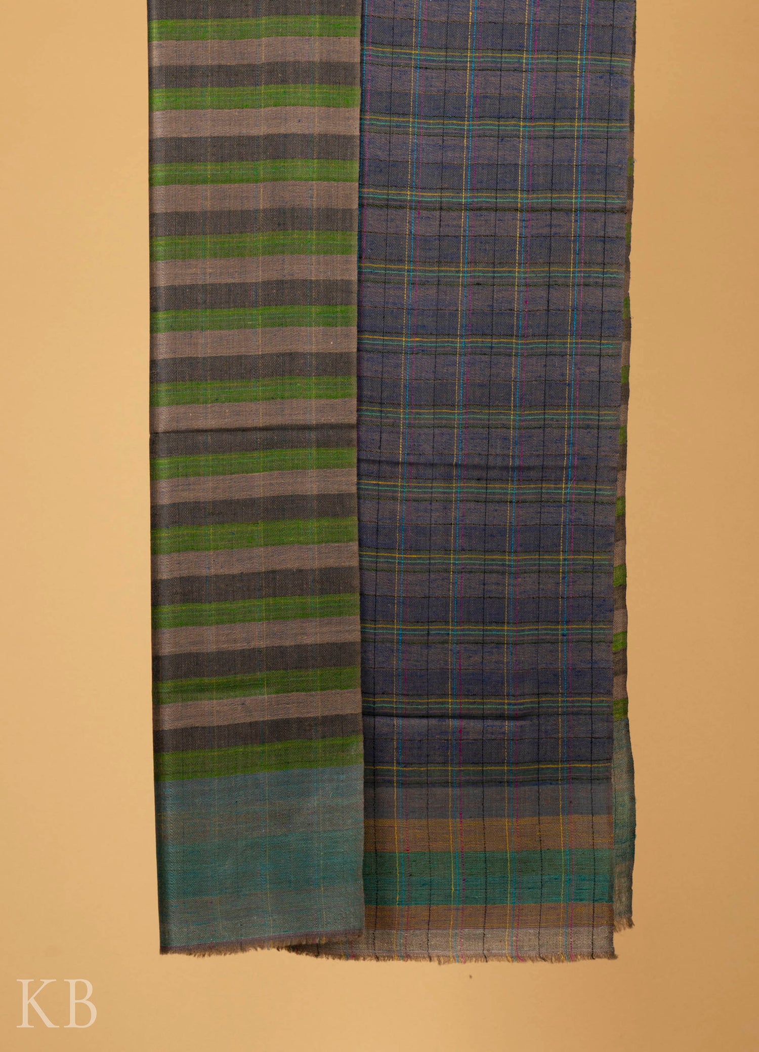 Modern Design Reversible Multicolored Pashmina Stole - Kashmir Box