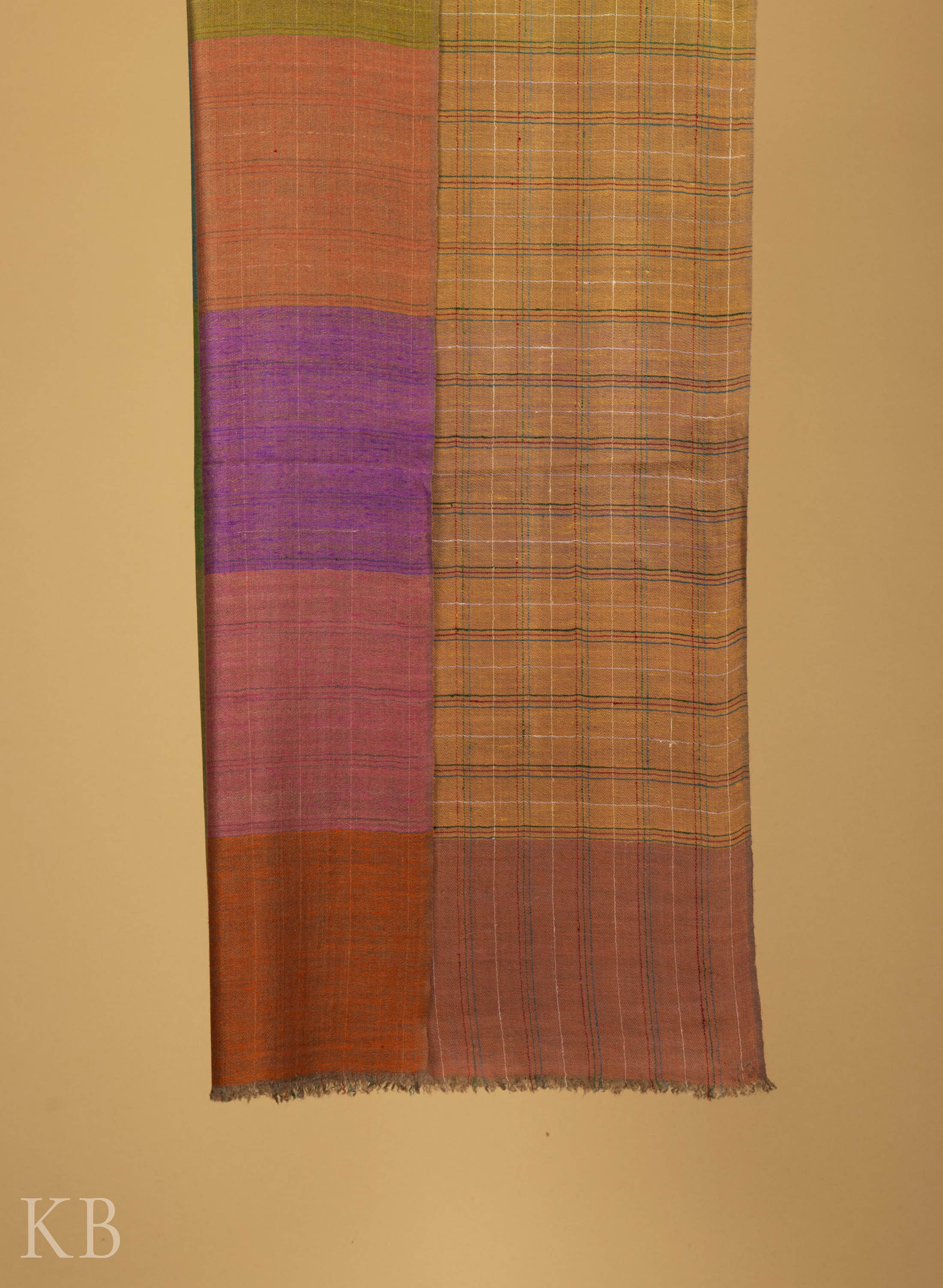 Modern Design Reversible Multicolored Pashmina Stole - Kashmir Box