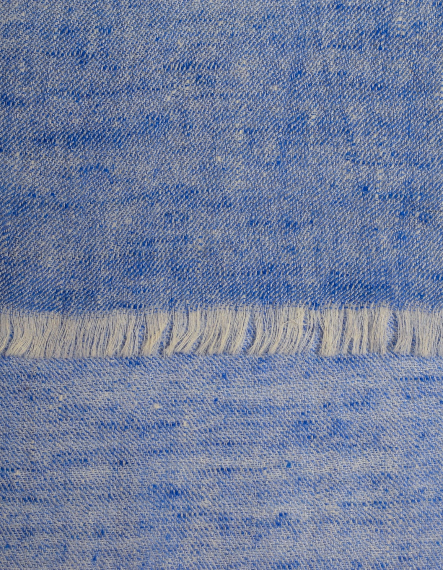 Handwoven Blue Ikat Pattern Cashmere Pashmina Stole