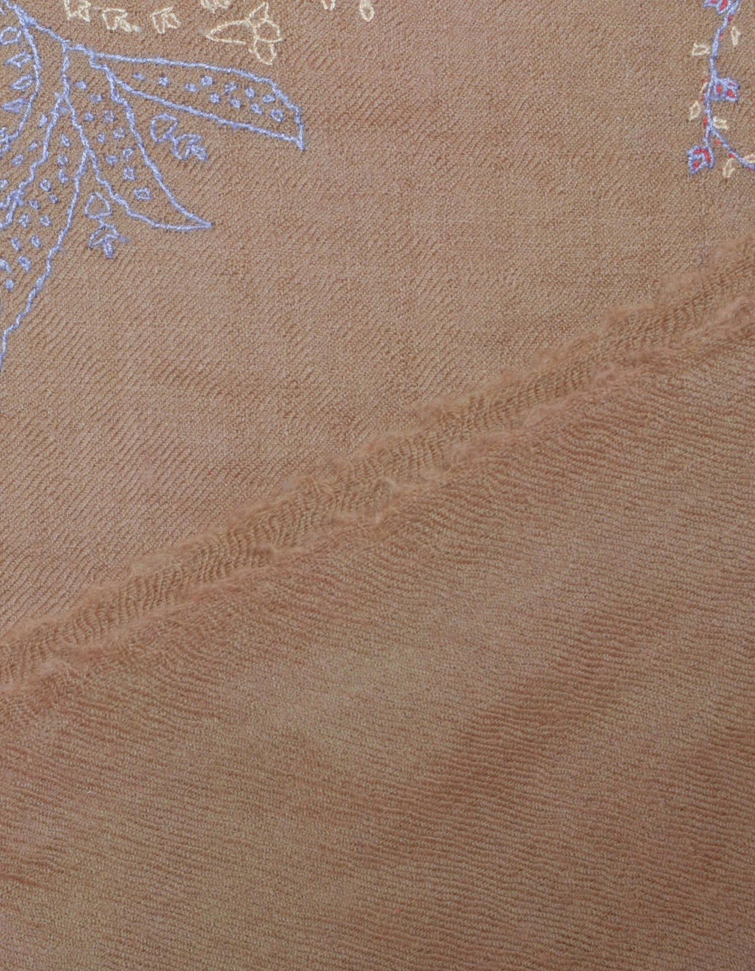 Autumn Brown Handwoven Paisley Embroidered Cashmere Pashmina Stole - Kashmir Box