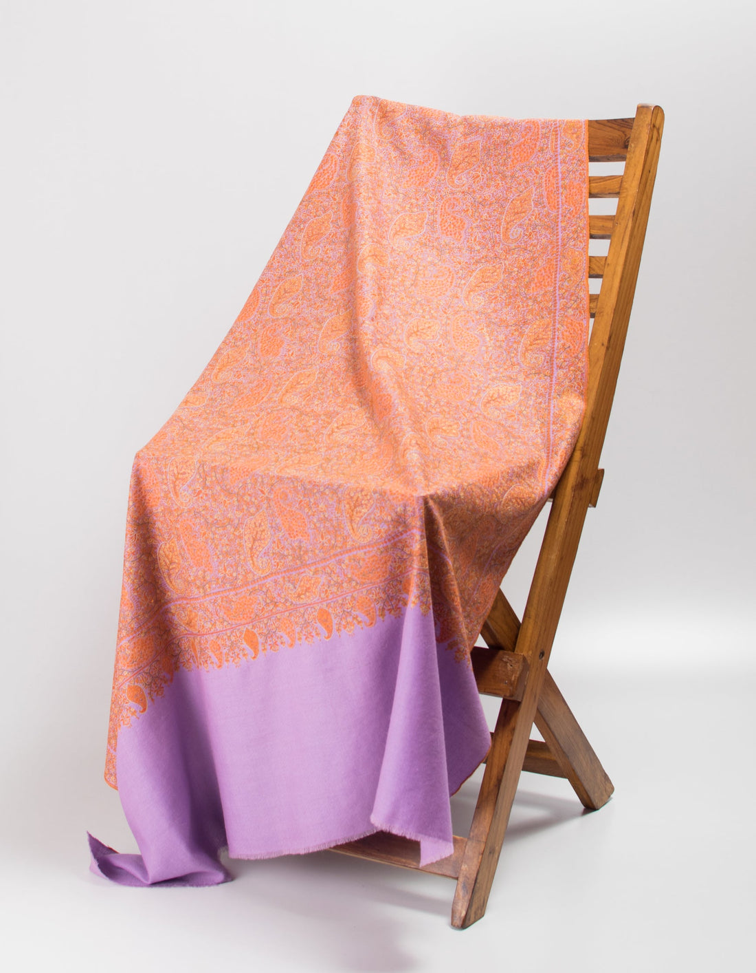 Lavender Handwoven Sozni Jaali Embroidered Cashmere Pashmina Shawl