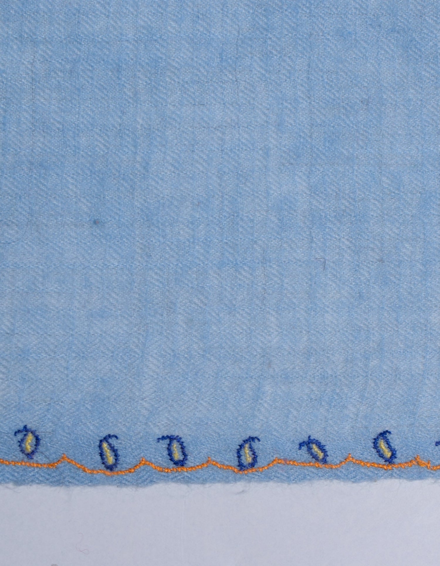Cloudy Blue Kani Pattern Handwoven Detailed Embroidered Cashmere Pashmina Shawl - Kashmir Box