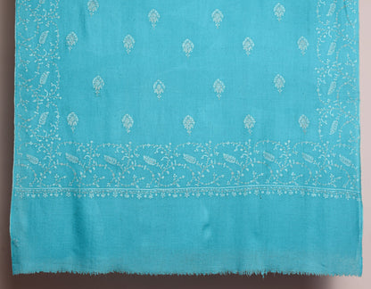 Sky Diamond Handwoven Bouquet Embroidered Cashmere Pashmina Shawl