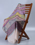 Modern Multicolour Stripes Handwoven Floral Sozni Embroidered Cashmere Pashmina Stole - Kashmir Box