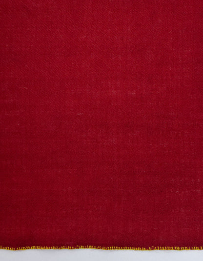 Deep Maroon Handwoven Border Palla Embroidered Cashmere Pashmina Stole - Kashmir Box
