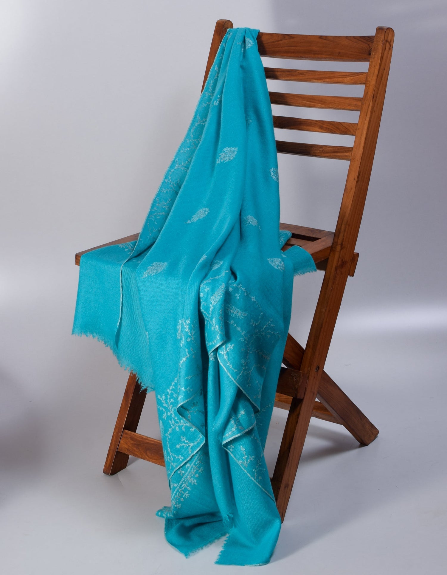 Sky Diamond Handwoven Bouquet Embroidered Cashmere Pashmina Shawl - Kashmir Box