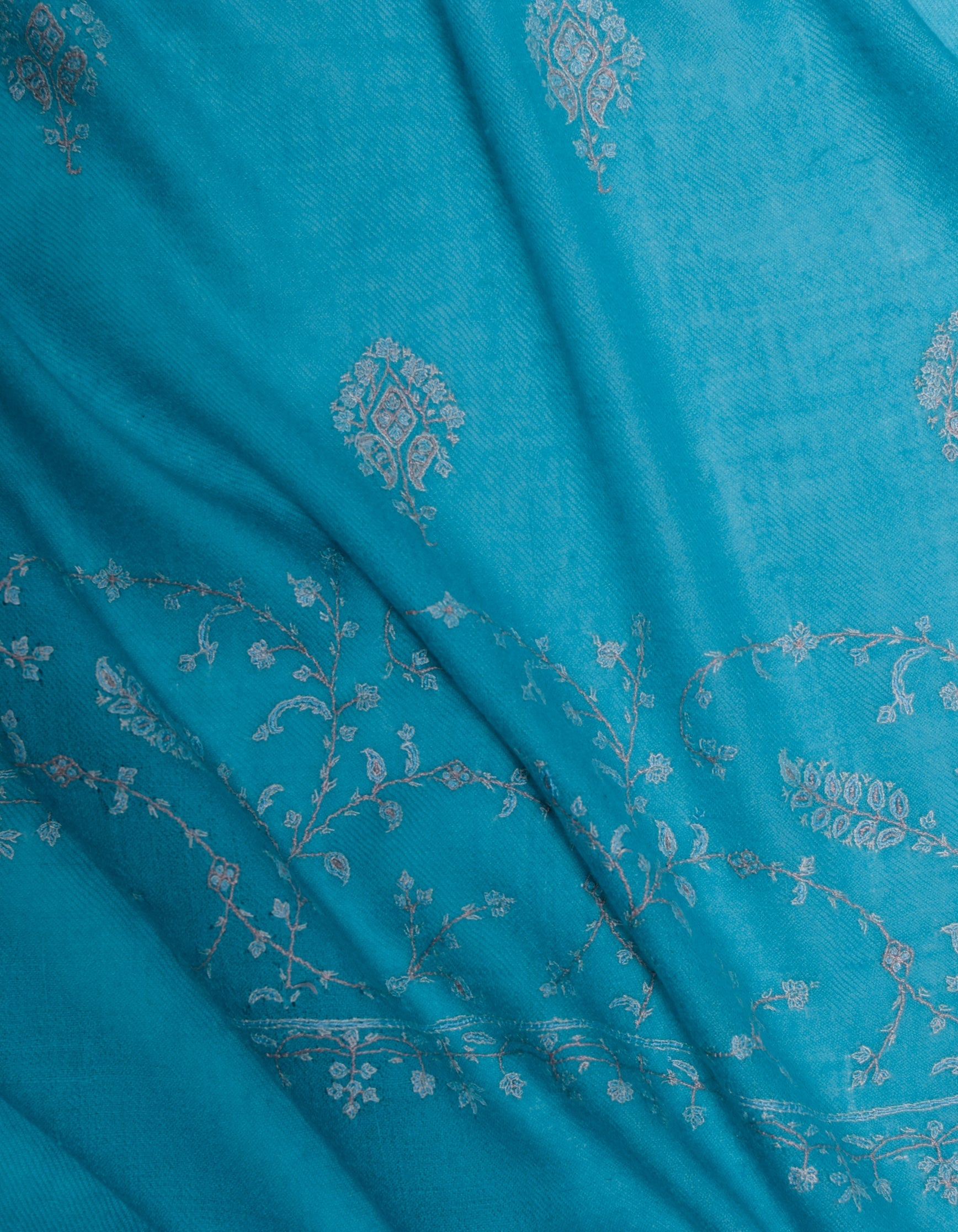 Sky Diamond Handwoven Bouquet Embroidered Cashmere Pashmina Shawl - Kashmir Box