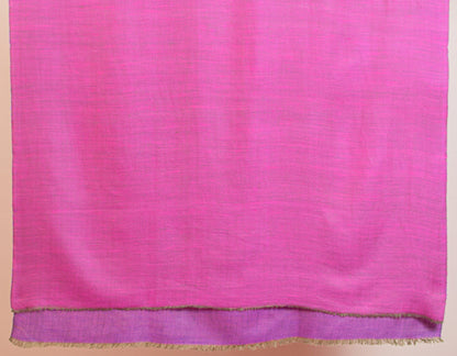 Purple Pink Handwoven Reversible Cashmere Pashmina Shawl