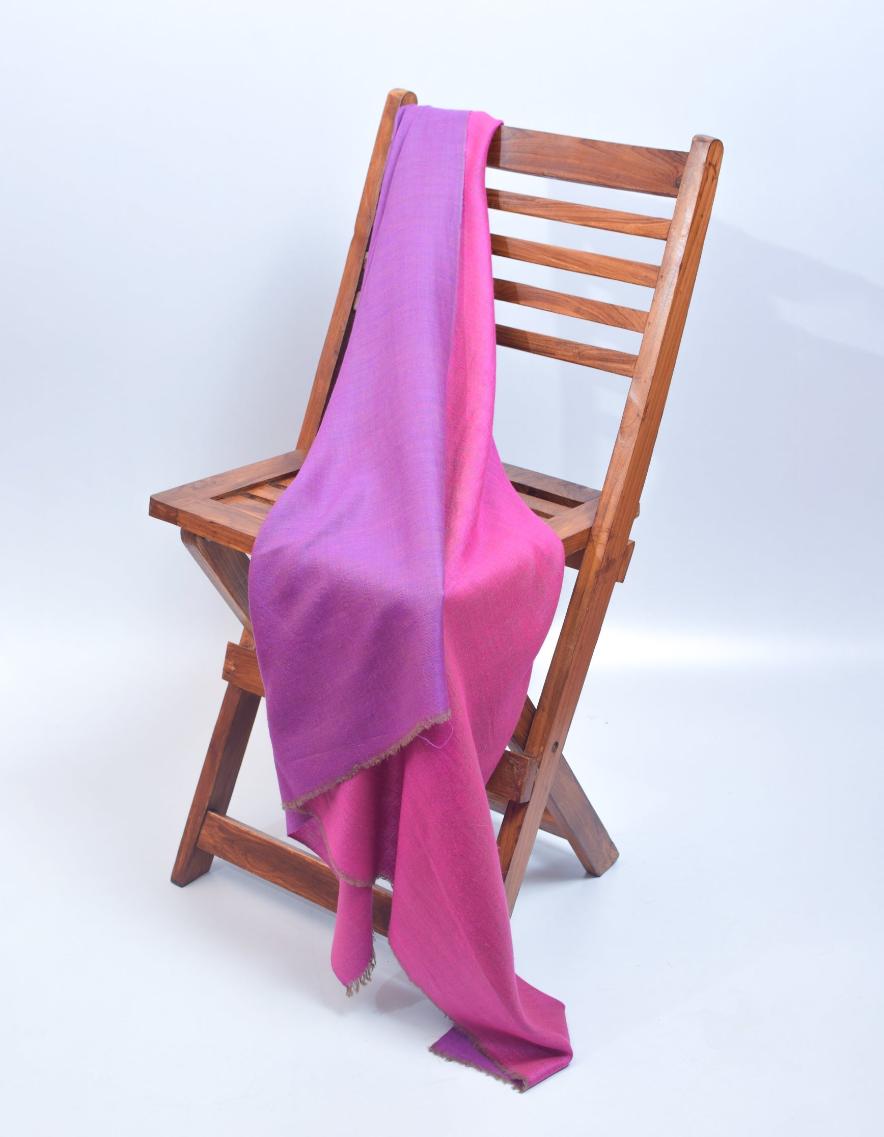 Purple Pink Handwoven Reversible Cashmere Pashmina Shawl