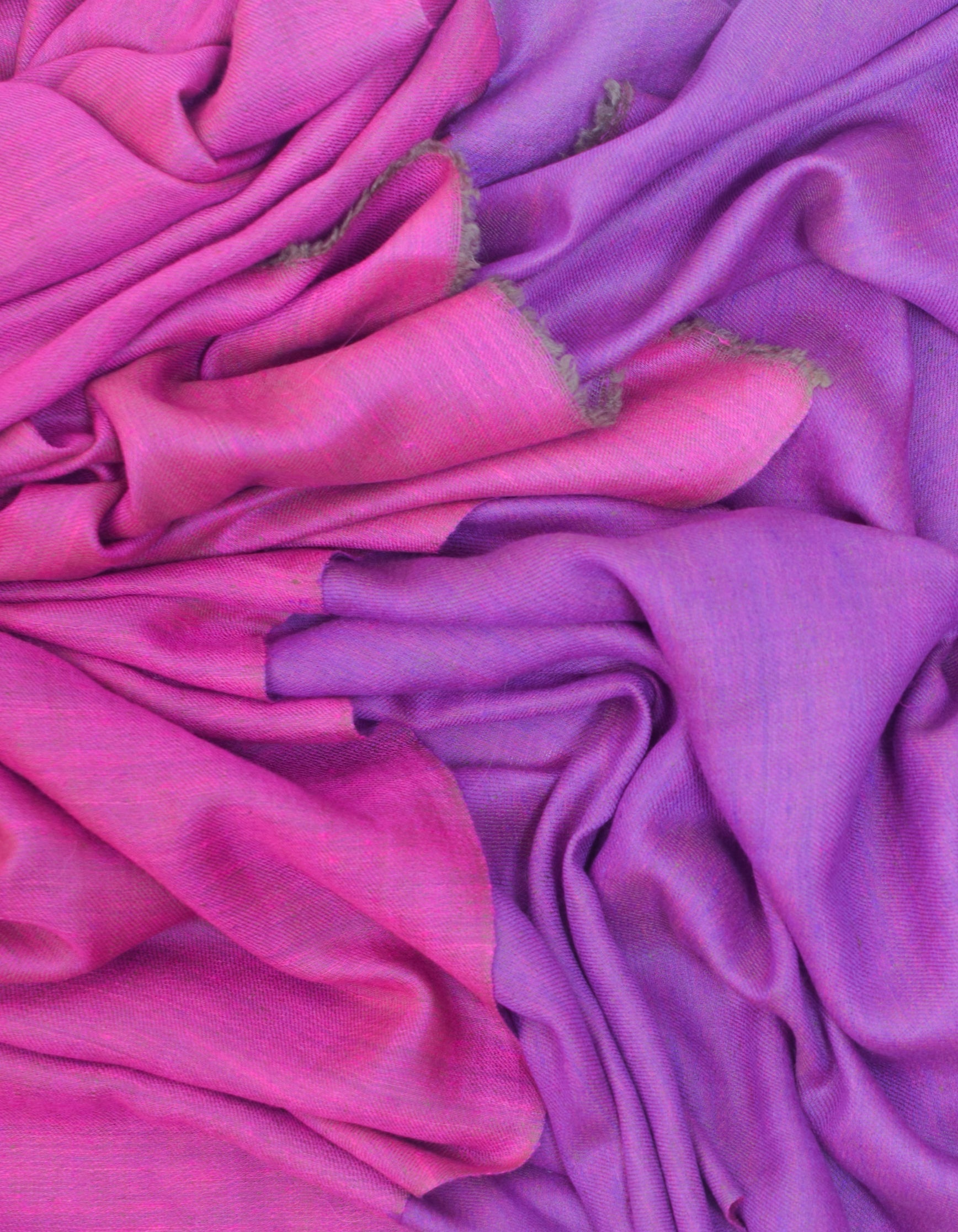 Purple Pink Handwoven Reversible Cashmere Pashmina Shawl