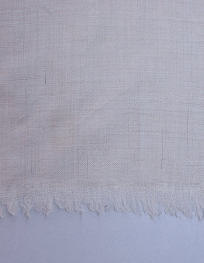 Natural Cream Handwoven Floral Border Sozni Embroidered Cashmere Pashmina Shawl