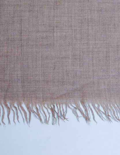 Pastel Toosha Brown Handwoven Sozni Blossom Jamawar Pashmina Shawl