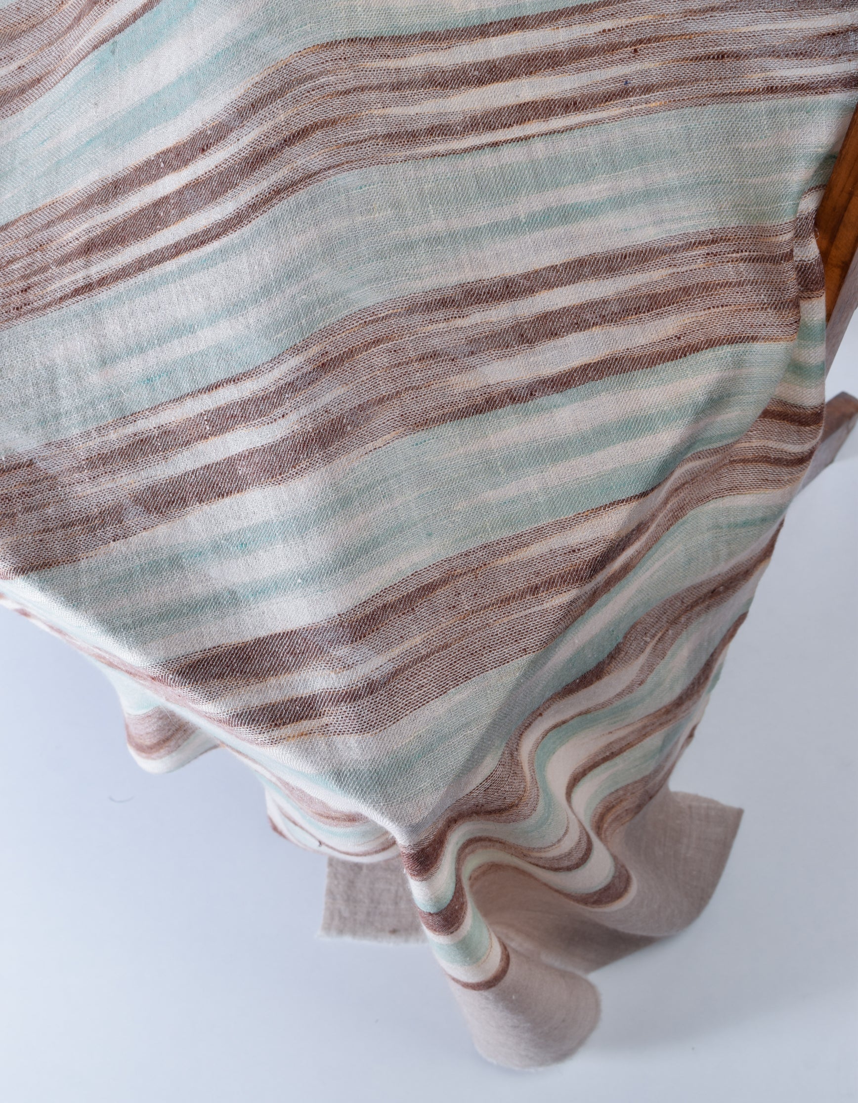 Multi-Pattern Modern Ikat Handwoven Cashmere Pashmina Stole