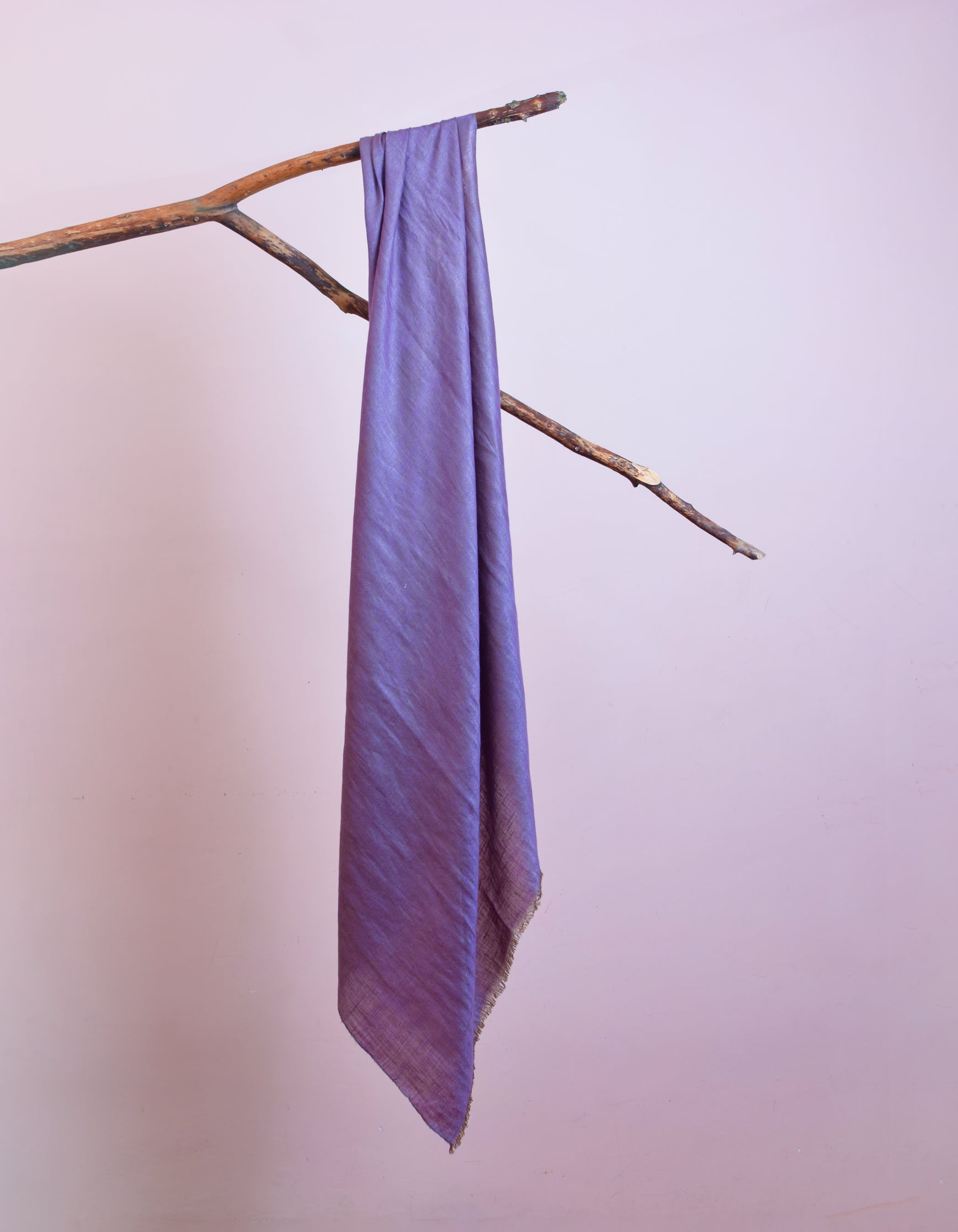 Saffron Silver Zari Handwoven Reversible Cashmere Pashmina Shawl - Kashmir Box
