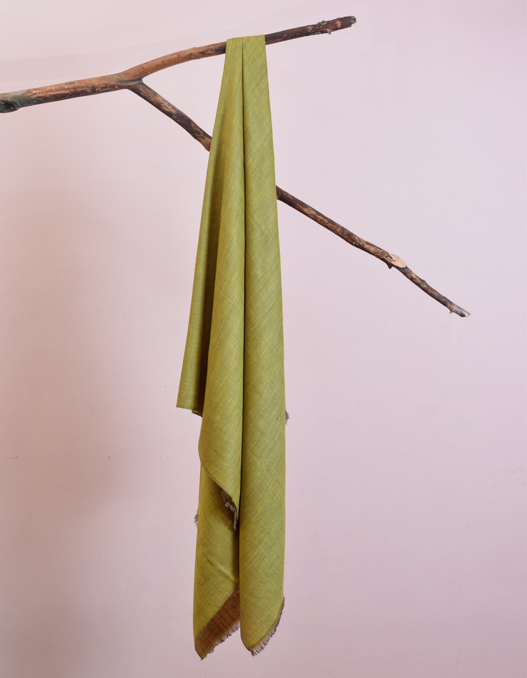 Crayon Gold Handwoven Reversible Cashmere Pashmina Shawl - Kashmir Box
