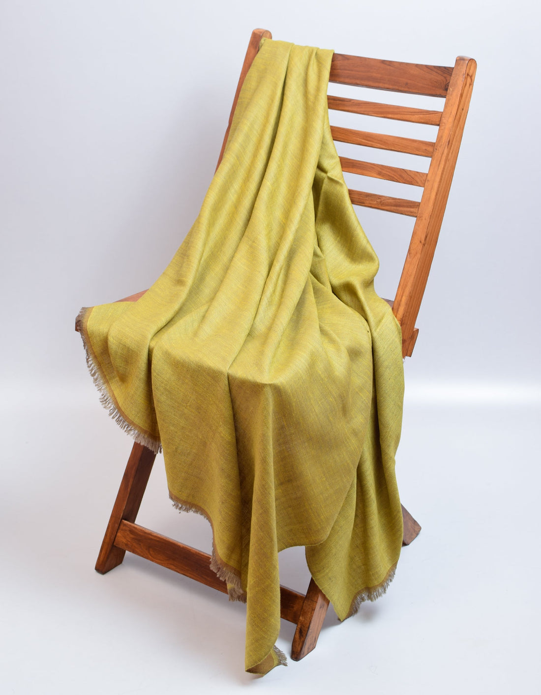 Crayon Gold Handwoven Reversible Cashmere Pashmina Shawl - Kashmir Box