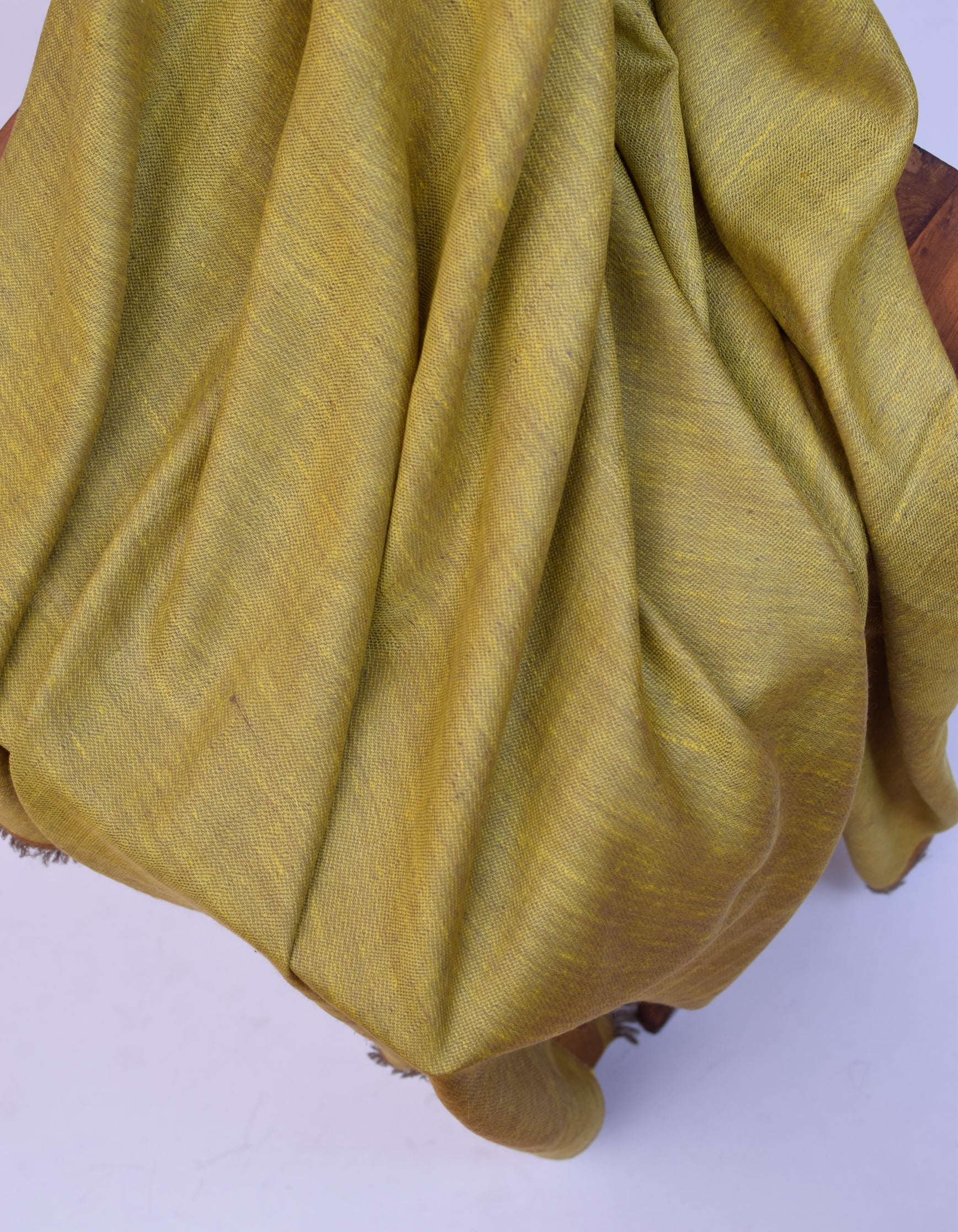 Crayon Gold Handwoven Reversible Cashmere Pashmina Shawl - Kashmir Box