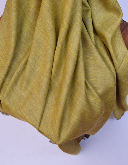 Crayon Gold Handwoven Reversible Cashmere Pashmina Shawl - Kashmir Box