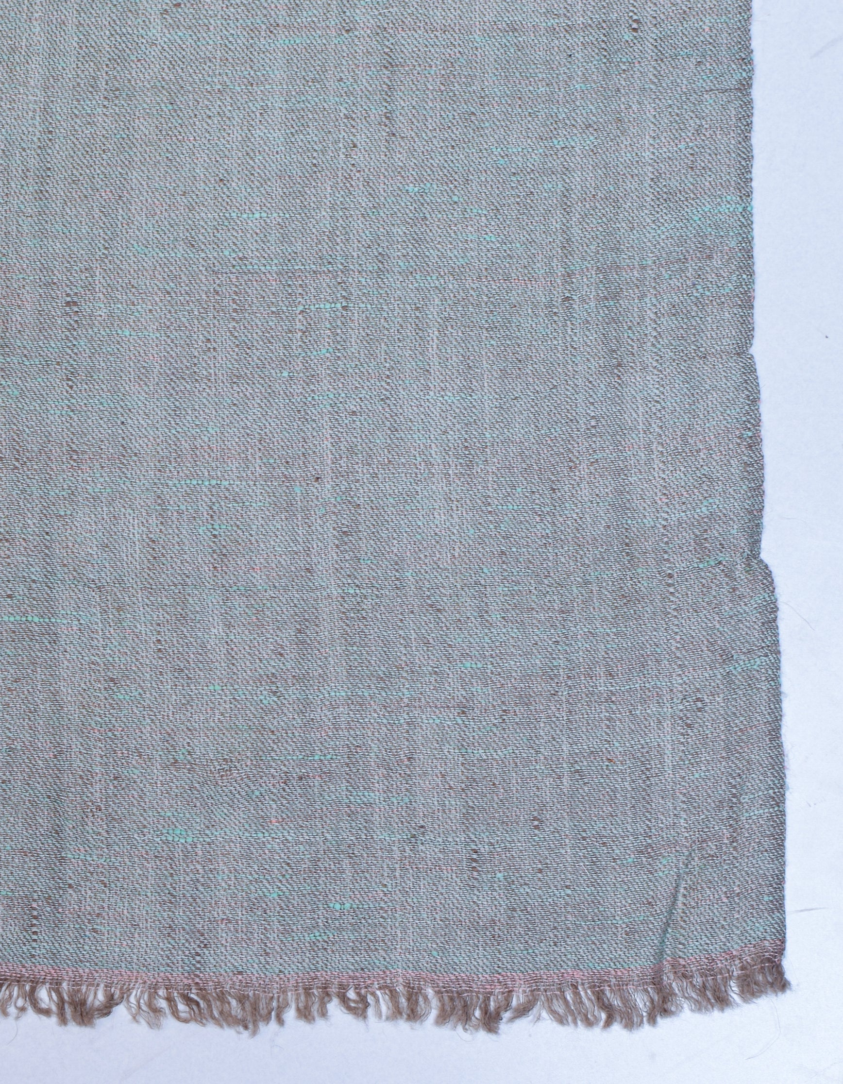 Rose Pink Silver Zari Handwoven Reversible Cashmere Pashmina Shawl - Kashmir Box