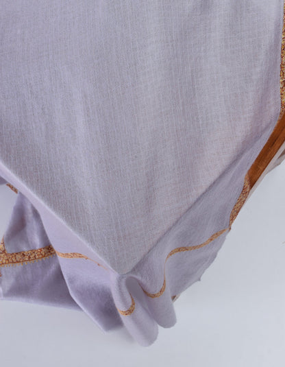 Cool Grey Handwoven Sozni Border Embroidered Cashmere Pashmina Shawl - Kashmir Box