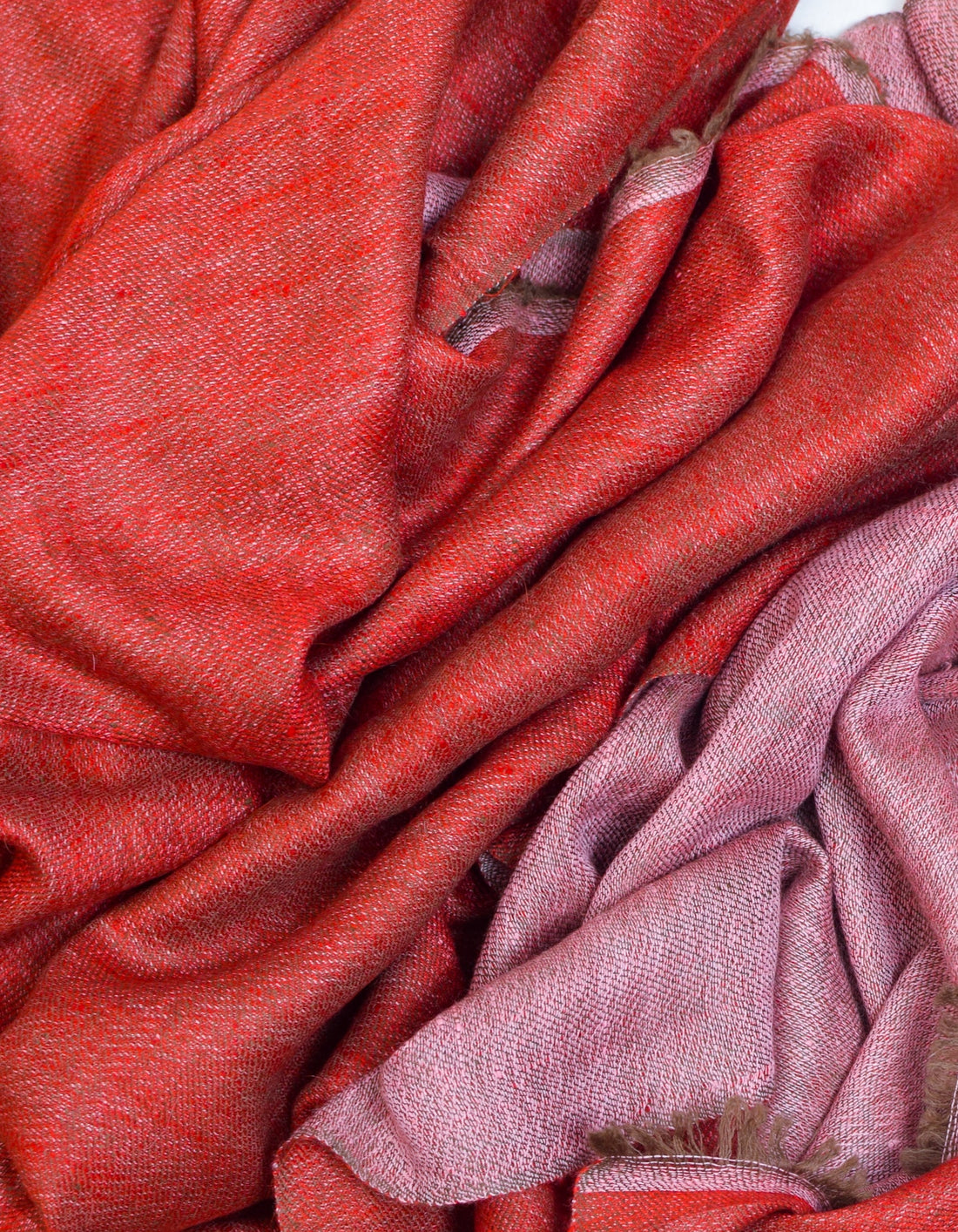 Tuscan Pink Handwoven Reversible Cashmere Pashmina Stole