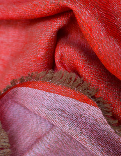 Tuscan Pink Handwoven Reversible Cashmere Pashmina Stole