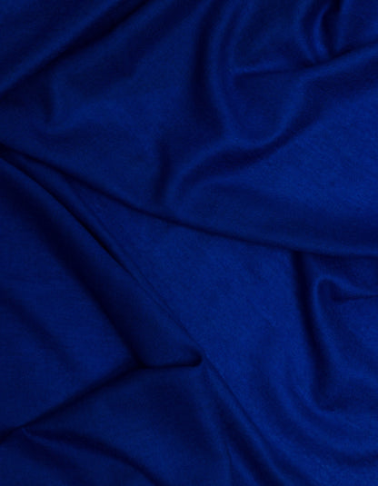 Royal Blue Handwoven Sozni Border Embroidered Cashmere Pashmina Shawl