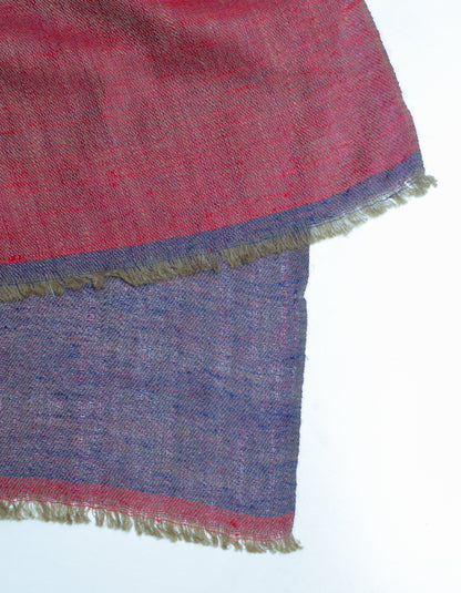 Maroon Berry Handwoven Reversible Cashmere Pashmina Shawl - Kashmir Box