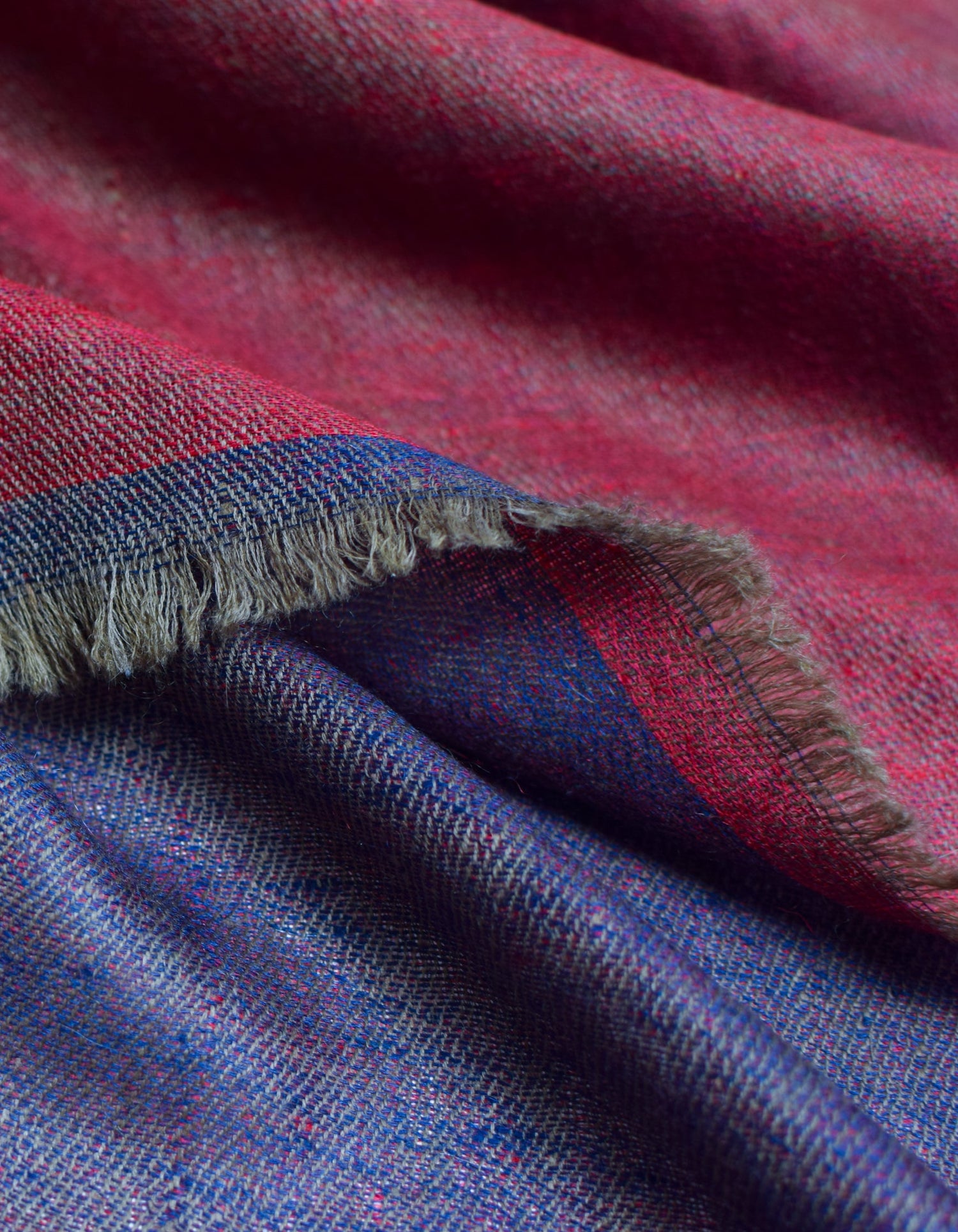 Maroon Berry Handwoven Reversible Cashmere Pashmina Shawl - Kashmir Box
