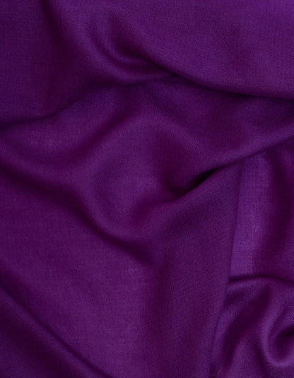 Royal Purple Handwoven Sozni Border Embroidered Cashmere Pashmina Shawl - Kashmir Box