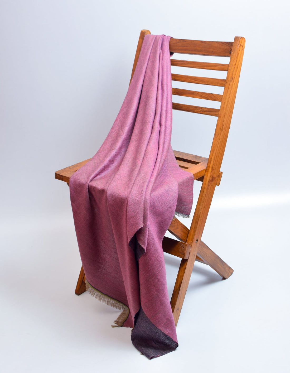 Orchid Blue Handwoven Reversible Cashmere Pashmina Shawl - Kashmir Box