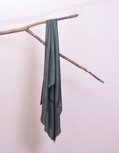 Black Olive Handwoven Reversible Cashmere Pashmina Shawl - Kashmir Box