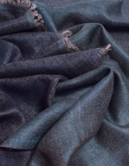 Black Olive Handwoven Reversible Cashmere Pashmina Shawl - Kashmir Box