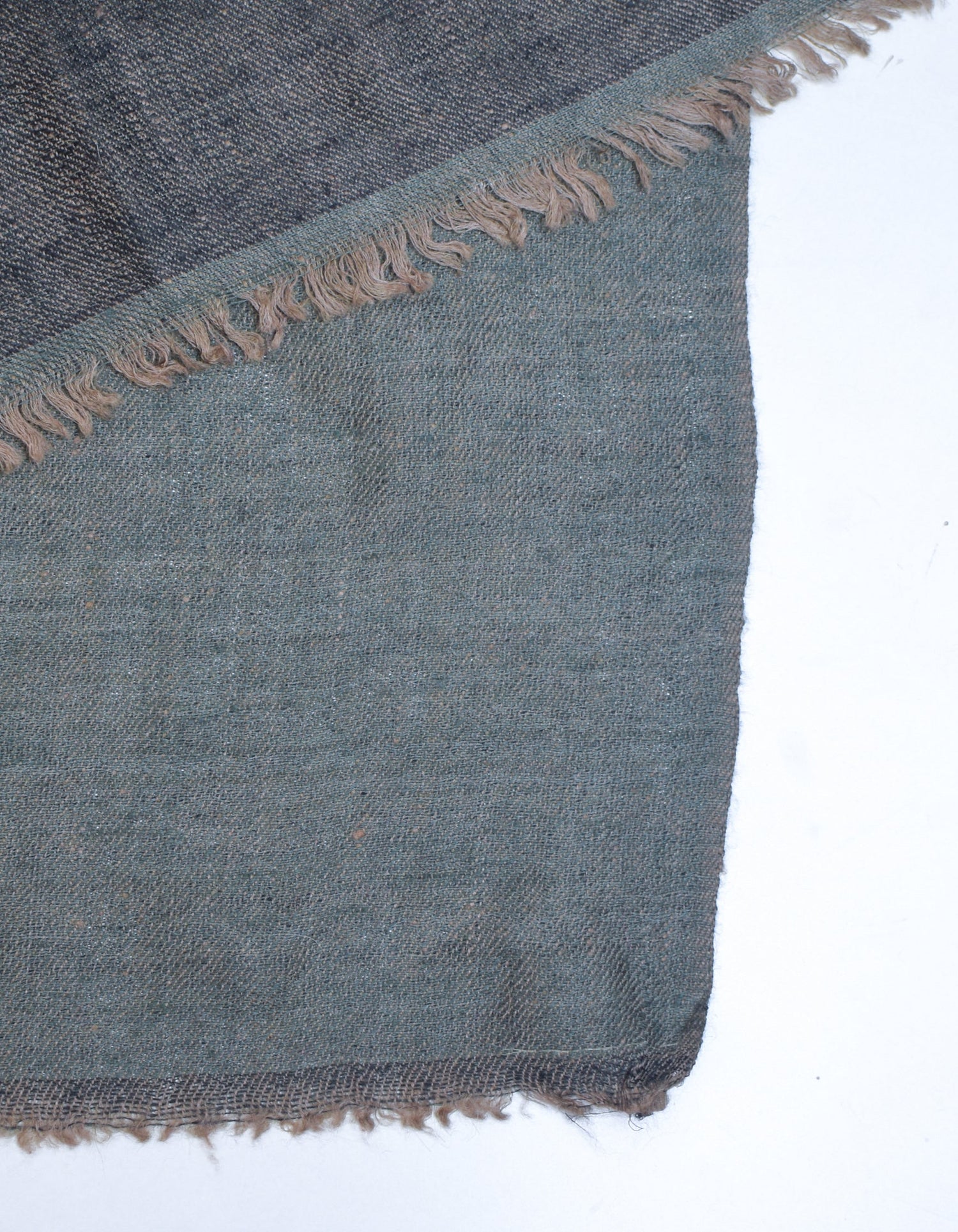 Black Olive Handwoven Reversible Cashmere Pashmina Shawl - Kashmir Box