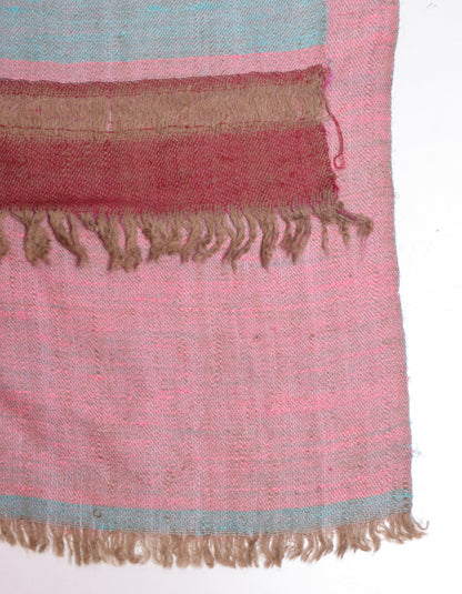 Aqua Rose Handwoven Reversible Cashmere Pashmina Shawl