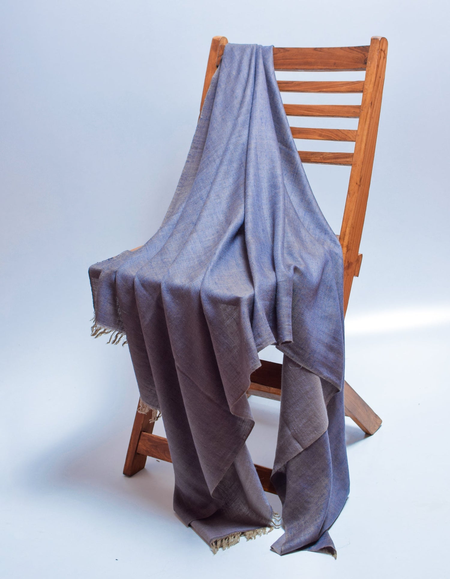 Dual Grey Handwoven Reversible Cashmere Pashmina Shawl