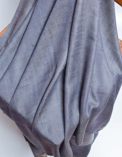 Dual Grey Handwoven Reversible Cashmere Pashmina Shawl - Kashmir Box