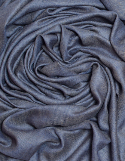 Dual Grey Handwoven Reversible Cashmere Pashmina Shawl - Kashmir Box