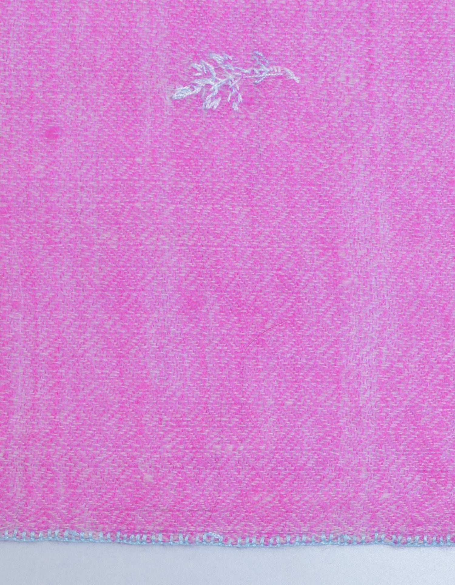 Lovely Pink Handwoven Palla Jaali Embroidered Cashmere Pashmina Stole