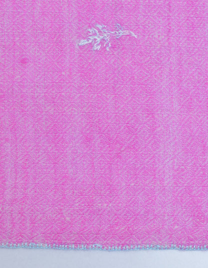 Lovely Pink Handwoven Palla Jaali Embroidered Cashmere Pashmina Stole