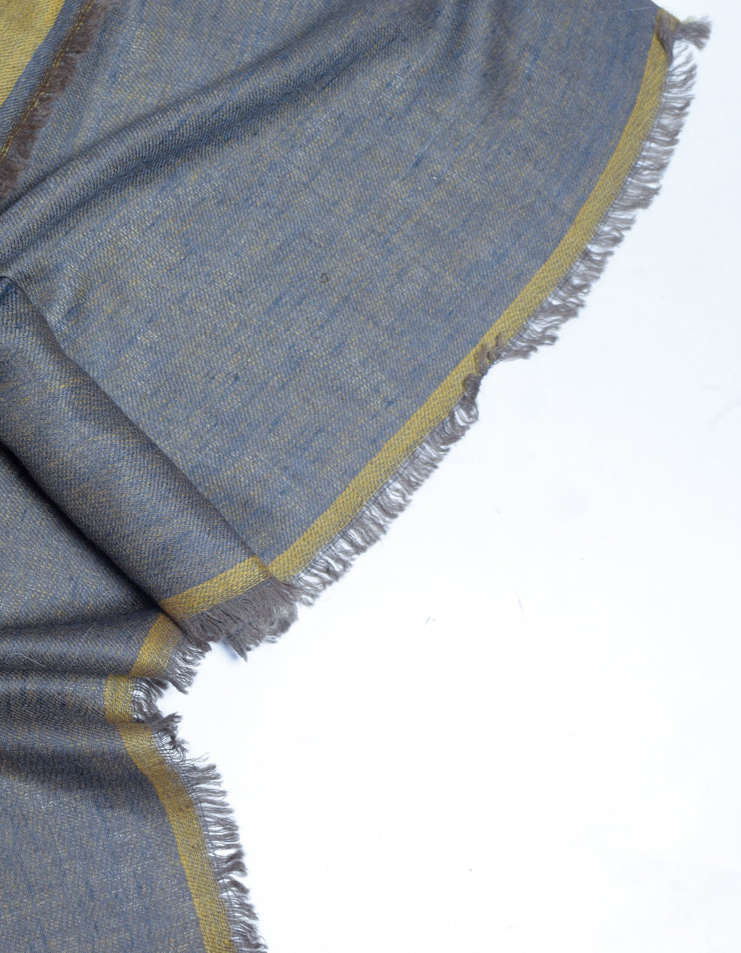 Citron Slate Handwoven Reversible Cashmere Pashmina Stole