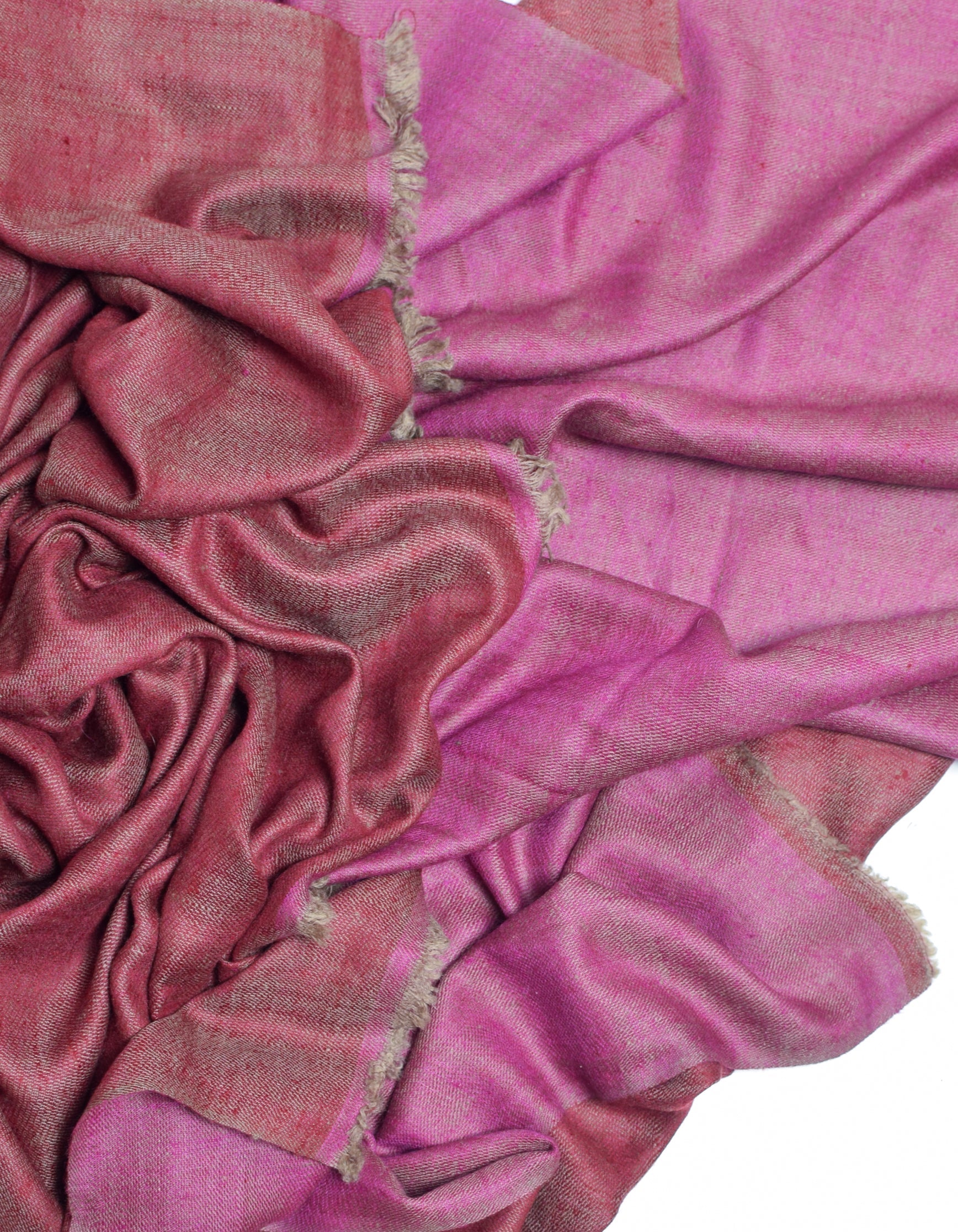 Purple Maroon Handwoven Reversible Cashmere Pashmina Shawl - Kashmir Box