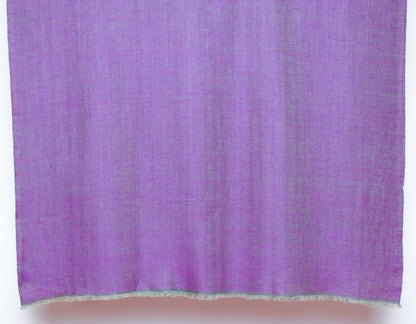 Khaki Saffron Handwoven Reversible Cashmere Pashmina Shawl - Kashmir Box