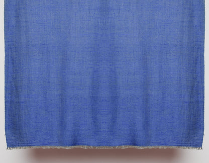 Dual Blue Handwoven Reversible Cashmere Pashmina Shawl - Kashmir Box