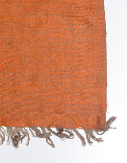 Olive Flame Handwoven Reversible Cashmere Pashmina Shawl - Kashmir Box
