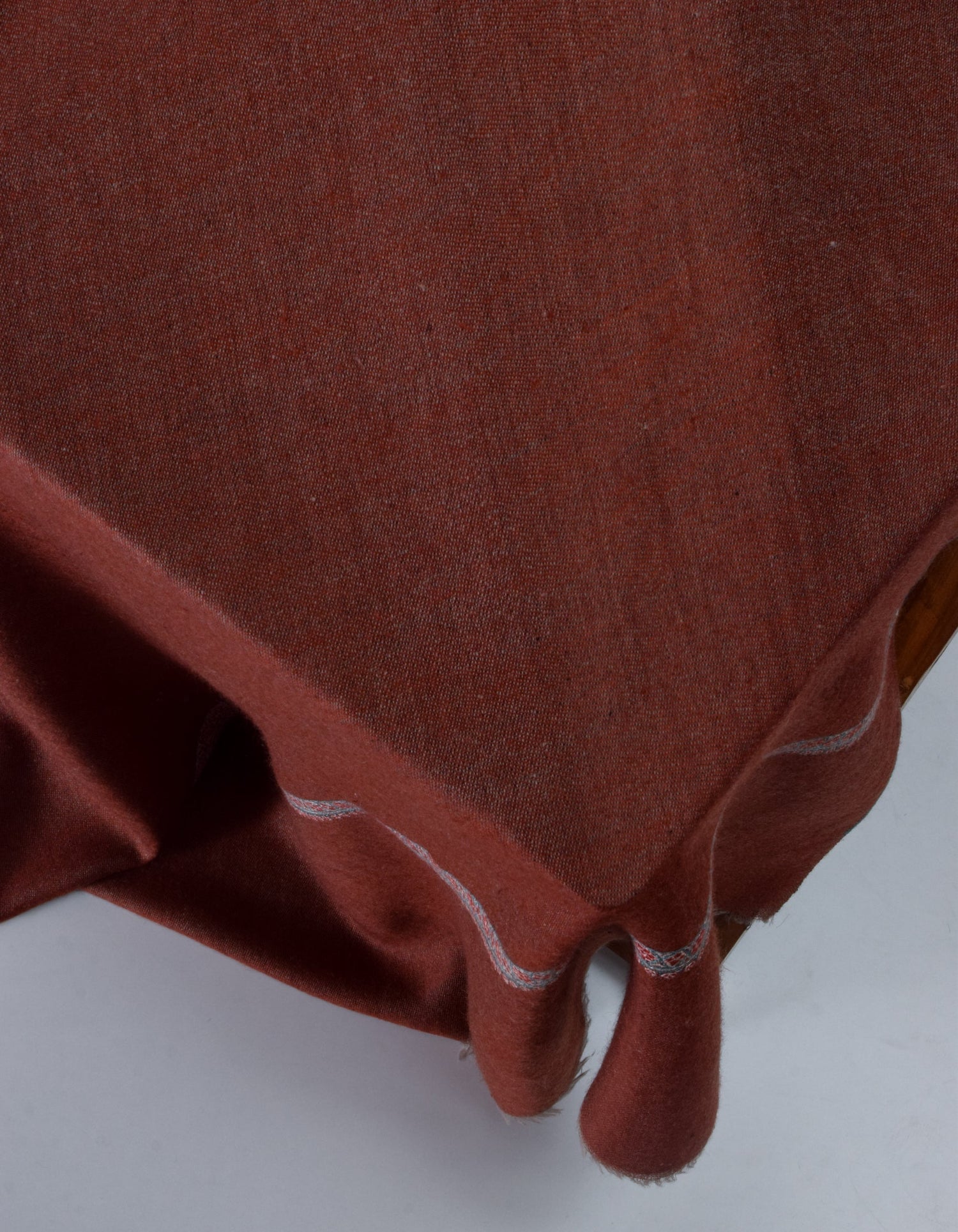 Redwood Brown Handwoven Sozni Embroidered Cashmere Pashmina Shawl - Kashmir Box