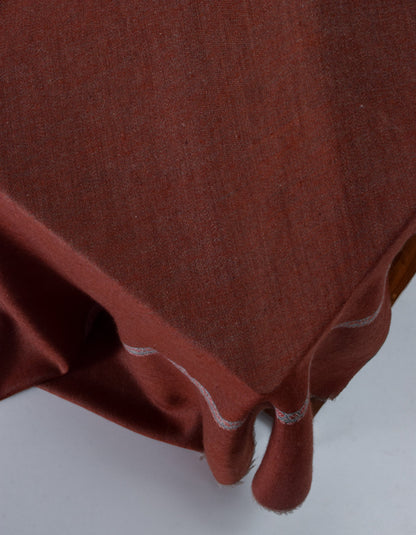Redwood Brown Handwoven Sozni Embroidered Cashmere Pashmina Shawl - Kashmir Box