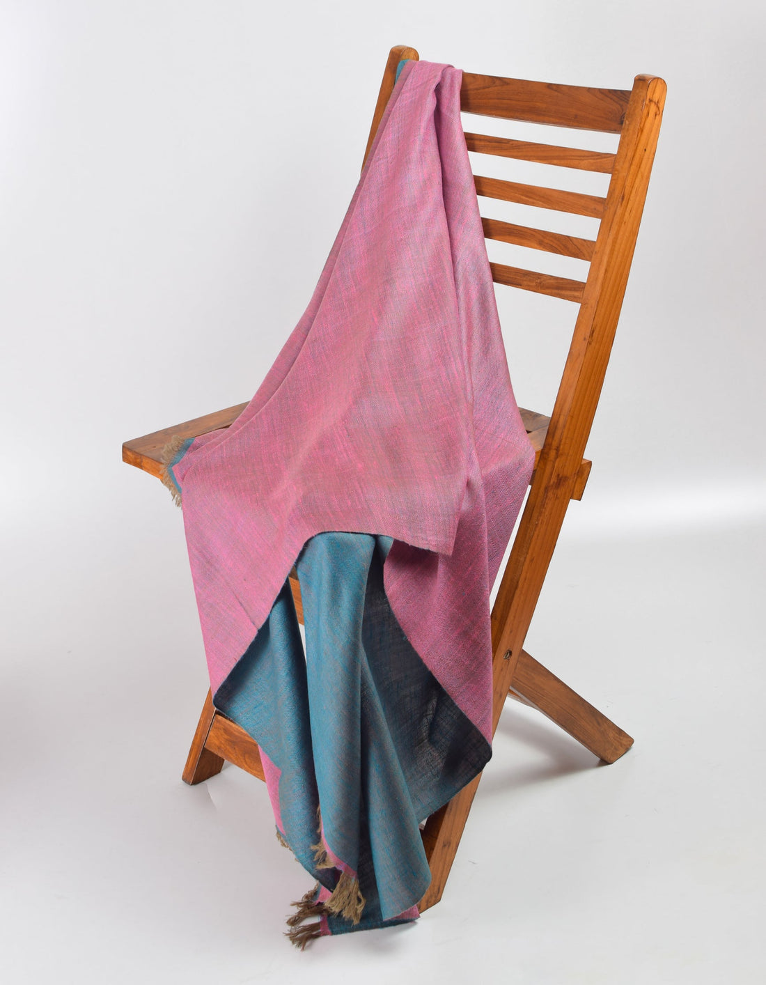 Eastern Pink Handwoven Reversible Cashmere Pashmina Shawl - Kashmir Box