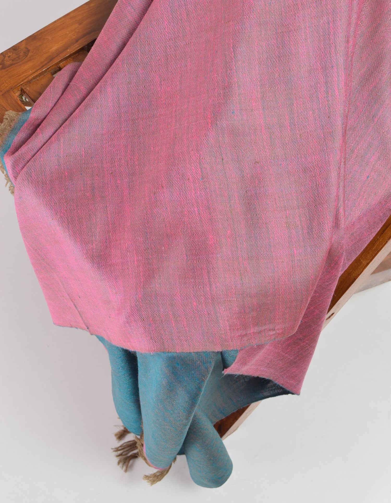 Eastern Pink Handwoven Reversible Cashmere Pashmina Shawl - Kashmir Box